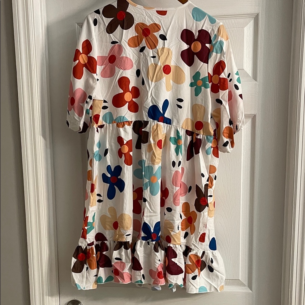 SHEIN Multicolor Floral Mini Dress XL - Picture 2 of 5